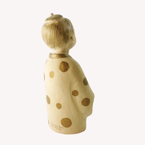 Japanese Asian Male Figurine Sculpture Dressed in Kimono 12" - Picture 6 of 8